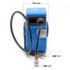 Wiltec Druckluft Schlauchtrommel mit 10 + 1 m Druckluftschlauch, 8 bar Arbeitsdruck, automatik Druckluft Schlauchaufroller