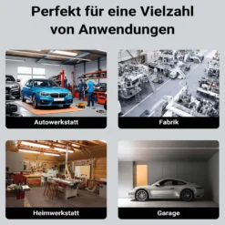 Wiltec Druckluft Schlauchtrommel 20 m, automatische Druckluftschlauchtrommel PP, 17 bar Drucklufttrommel, Schlauchaufroller mit 180° Halterung