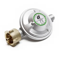 Wiltec Druckminderer auf 50 mbar mit 80 cm Propanschlauch für Gaszylinder mit Eingang Ø 1/14" / 21,8 mm LH Gasdruckregler Druckregler Gasregler Gasdruckminderer