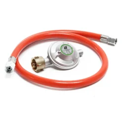 Wiltec Druckminderer auf 50 mbar mit 80 cm Propanschlauch für Gaszylinder mit Eingang Ø 1/14