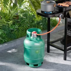 Wiltec Druckminderer 37 mbar 1,5 m Schlauch für UK, Gasdruckregler für konstanten Gasdruck, Gasregler mit Gasschlauch, Druckregler für Gasflaschen