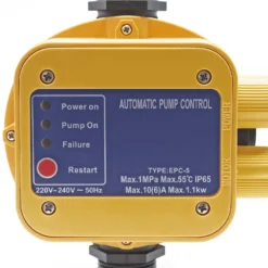 Wiltec Druckschalter EPC-5 230V 1-phasig bis 10 bar, Druckwächter mit Trockenlaufschutz für Hauswasserwerke und Pumpen, zuverlässige Pumpensteuerung