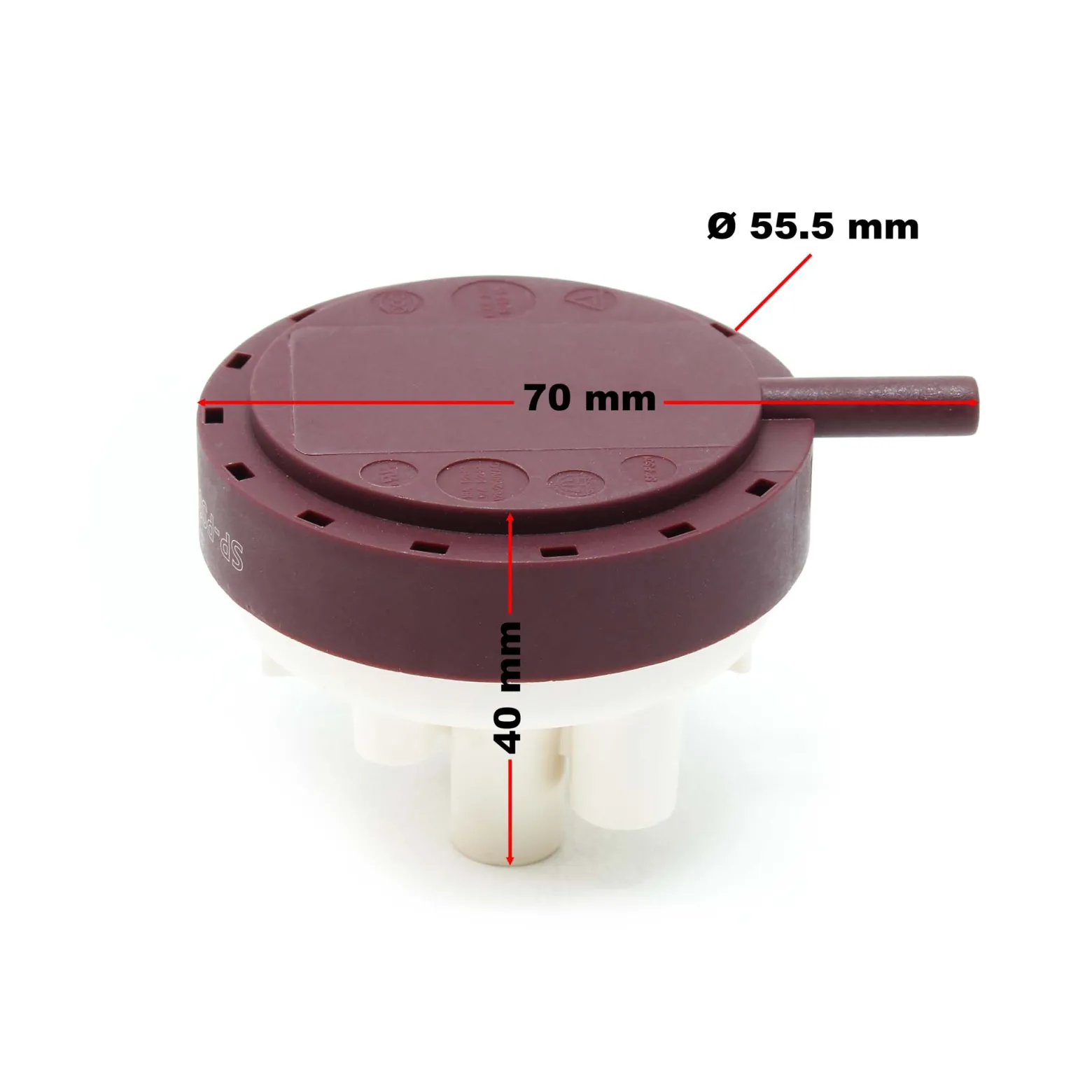 Wiltec Druckschalter für 3/1 Kleinhebeanlage 600 W, Ersatz Druckschalter für Hebeanlage, Ersatzteil mit Schlauchanschluss für Abwasserhebeanlage