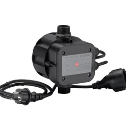 Wiltec Druckschalter mit Kabel EPC-5 230V 1-phasig bis 10 bar, Druckwächter mit Trockenlaufschutz für Hauswasserwerke und Pumpen, zuverlässige Pumpensteuerung