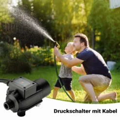 Wiltec Druckschalter mit Kabel EPC-2 230V bis 10 bar, Druckwächter mit Trockenlaufschutz für Hauswasserwerke und Pumpen, zuverlässige Pumpensteuerung