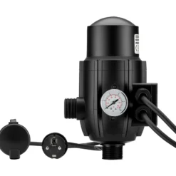 Wiltec Druckschalter mit Kabel EPC-2 230V bis 10 bar, Druckwächter mit Trockenlaufschutz für Hauswasserwerke und Pumpen, zuverlässige Pumpensteuerung