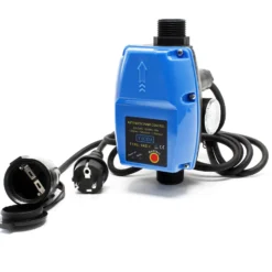 Wiltec Druckschalter mit Kabel SKD-5 230V bis 10 bar, Druckwächter mit Trockenlaufschutz für Hauswasserwerke und Pumpen, zuverlässige Pumpensteuerung
