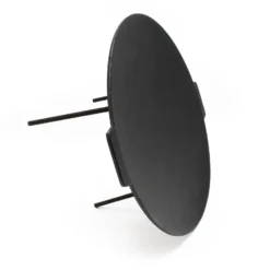 Wiltec Dutch Oven Grillplatte rund Ø44cm Höhe 23cm, Grillaufsatz mit 3 Beinen, Gusseisen mit Antihafteffekt