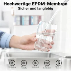 Wiltec Edelstahl Ausdehnungsgefäß 100 Liter, vertikaler Membrankessel für Hauswasserwerke und Druckerhöhungsanlagen mit EPDM Membran