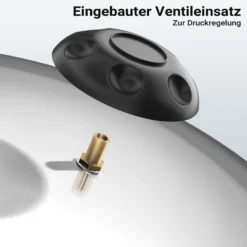 Wiltec Edelstahl Ausdehnungsgefäß 100 Liter, horizontaler Membrankessel für Hauswasserwerke und Druckerhöhungsanlagen mit EPDM Membran