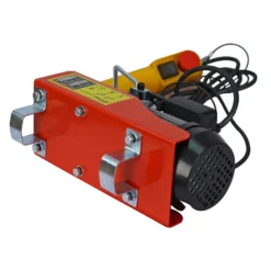 Wiltec Elektrische Seilwinde 540W bis 125/250kg, Motorwinde mit Seilzug 12/6m und Einhandbedienung, Elektroseilwinde