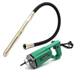 Wiltec Elektro Einhand Betonrüttler 580 W, Betonverdichter mit Ø 35 mm Rüttelflasche mit 150 cm Schlauchlänge, Flaschenrüttler mit flexibler Welle