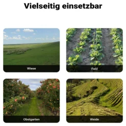 Wiltec Elektro Gartenhacke 1500 W mit 400 U/min, elektrische Gartenfräse mit 220 mm Arbeitstiefe, Motorhacke mit 24 Klingen, Bodenfräse auf Rädern