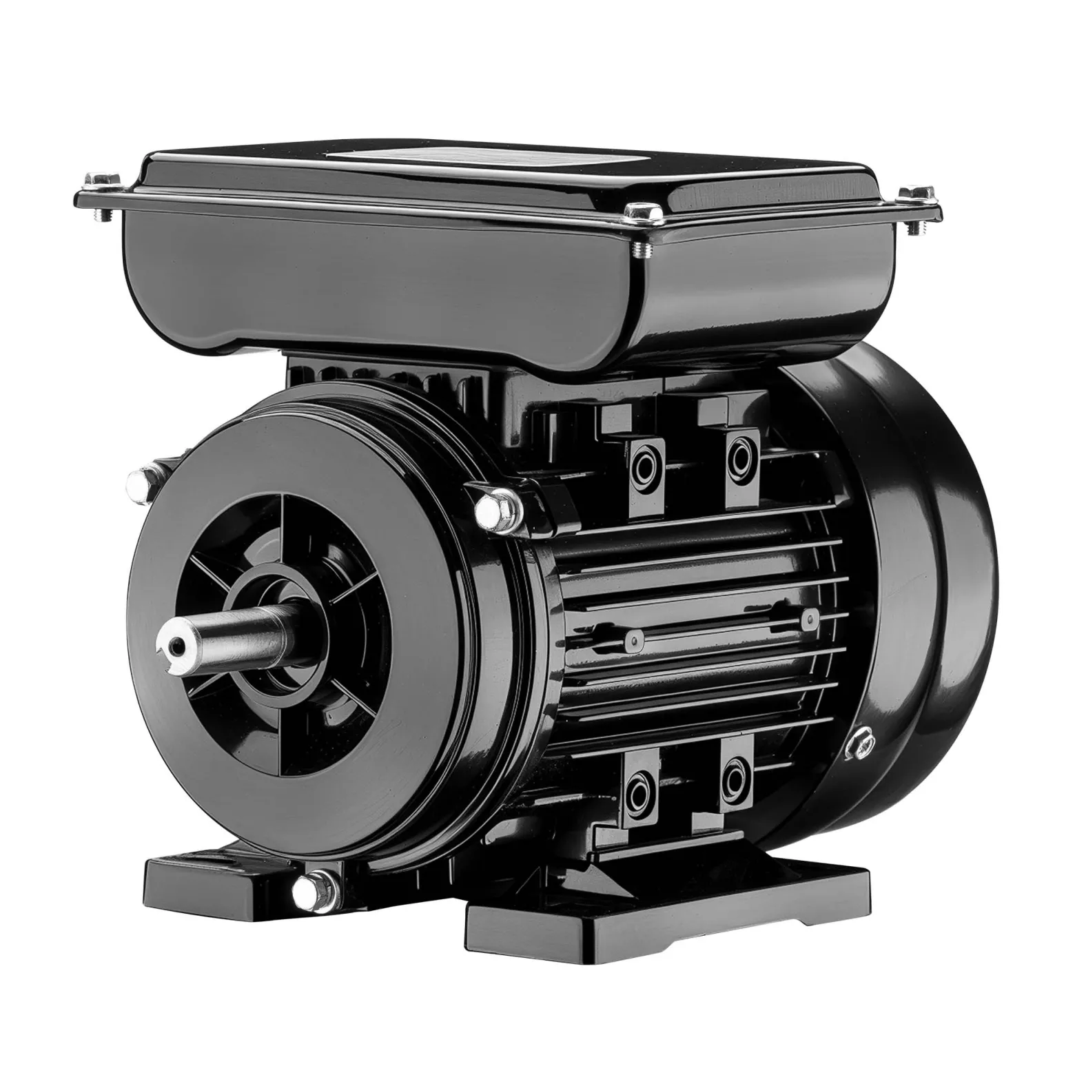 Wiltec Elektromotor 1-phasig, Elektro Motor 4-polig 1,1 kW, Einphasen Wechselstrommotor 1450 U/min, Induktionsmotor Aluminium, kompakter Motor