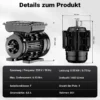 Wiltec Elektromotor 1-phasig, Elektro Motor 4-polig 0,55 kW, Einphasen Wechselstrommotor 1400 U/min, Induktionsmotor Aluminium, kompakter Motor