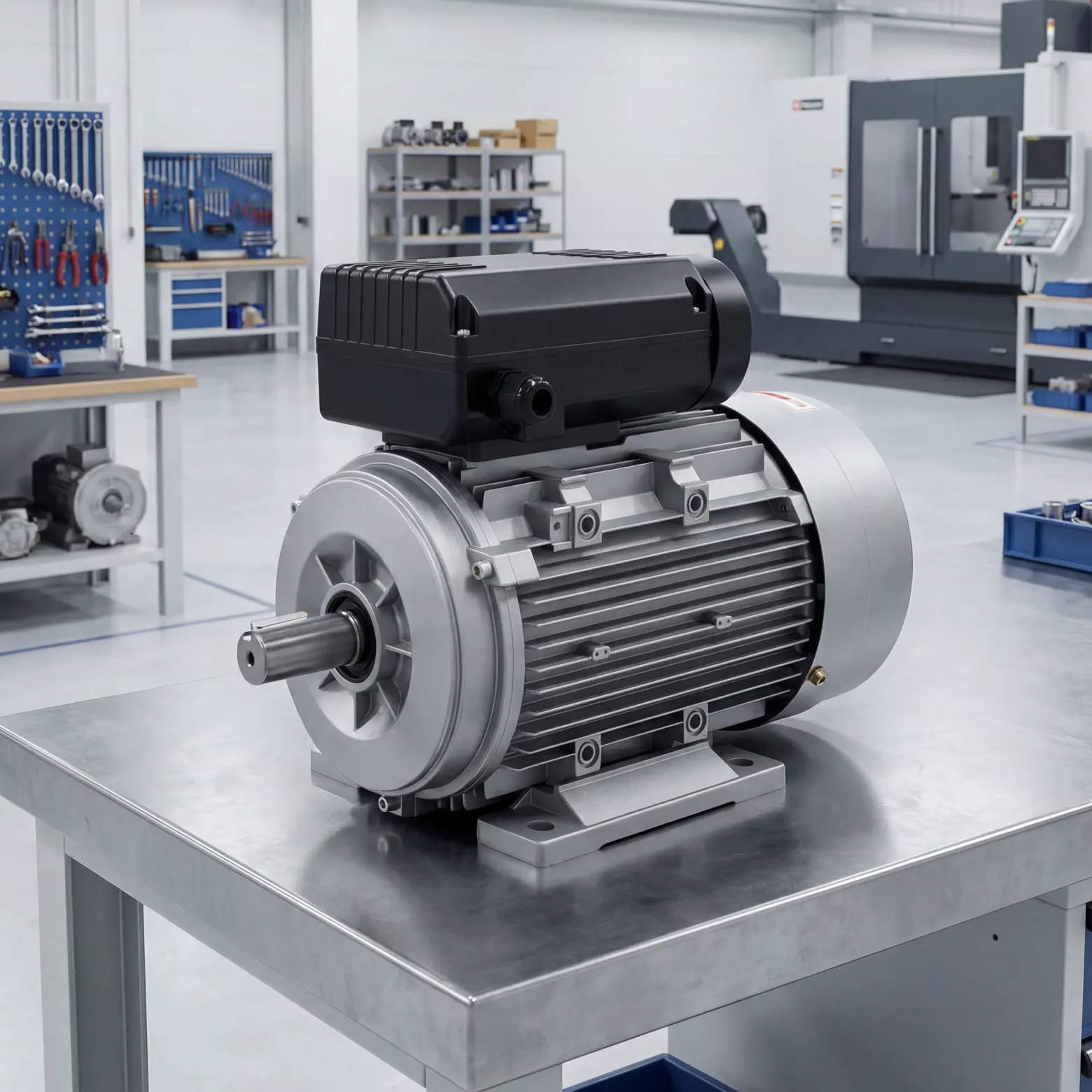 Wiltec Elektromotor 230 V 2,2 kW (3 PS) 1-phasig 2-polig E-Motor mit Anlaufkondensator 2850 U/min und Aluminiumwicklung