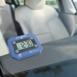 Wiltec elektronische Parkscheibe, digitale Parkuhr mit KBA-Zulassung, Parkscheibe automatisch mit Nachtmodus & SOS-Signal für Auto