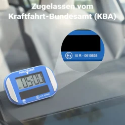 Wiltec Elektronische Parkscheibe mit Solarpanel – Digitale Parkuhr mit automatischer Zeitumschaltung und KBA-Zulassung