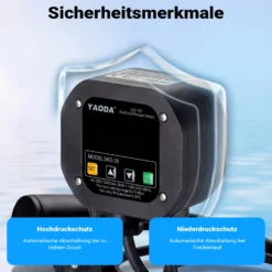Wiltec elektronischer Druckschalter für Hauswasserwerk, Gartenpumpe, Wasserdruckschalter automatischer Start/Stopp, Wassermangelsicherung, Drucksensor