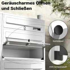 Wiltec 12er Briefkastenanlage weiß 945 x 270 x 1500 mm, Standbriefkasten mit 2x6 Fächern, Schlüssel und Namensschild, Briefkasten Postkasten mit Ständer