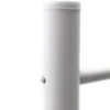 Wiltec 4er Briefkastenanlage weiß 270 x 513 x 1500 mm, Standbriefkasten mit 3 Fächern, Schlüssel und Namensschild, Briefkasten Postkasten mit Ständer