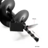 Wiltec Erdlochbohrer Bohrschnecke 200mm Ø, Gusseisen, mit fester Stechspitze, Ersatzbohrer für Erdlochbohrer Pfahlbohrer