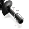 Wiltec Erdlochbohrer Bohrschnecke 150mm Ø, Gusseisen, mit fester Stechspitze, Ersatzbohrer für Erdlochbohrer Pfahlbohrer