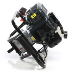 Wiltec Erdlochbohrer 1,4 kW 1,9 PS 52ccm Benzinmotor, Erdbohrer mit 2 Takt Motor, Pfahlbohrer Motorerdbohrer für saubere Bohrungen
