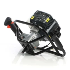 Wiltec Erdlochbohrer 1,4 kW 1,9 PS 52ccm Benzinmotor, Erdbohrer mit 2 Takt Motor, Pfahlbohrer Motorerdbohrer für saubere Bohrungen