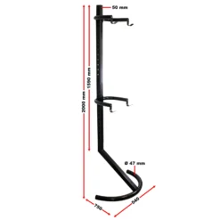 Wiltec 2er Fahrradständer 200x75x54 cm 90 kg platzsparendes Hängesystem, Fahrradhalter mit verstellbaren Haltearmen