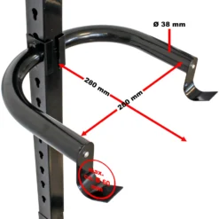 Wiltec 2er Fahrradständer 200x75x54 cm 90 kg platzsparendes Hängesystem, Fahrradhalter mit verstellbaren Haltearmen