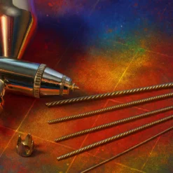 Wiltec 5er Reinigung Set Reinigungsdraht Düsennadeln, Düsenreinigungsnadel für Airbrushpistolen und Düsen, Airbrush Zubehör
