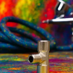 Wiltec Ersatzteil für Airbrush Kompressor AS196AW – T-Stück Verbinder – 2x IG 1/8