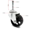 Wiltec Ersatzteil für mobilen Getriebeheber - Rolle - Ersatzrolle für hydraulischen Motorheber, Getriebe Heber mit Aufnahmekralle und Pedal, Motorhalter für PKW und LKW