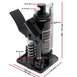 Wiltec Ersatzteil für Motorradheber - Hydraulikzylinder - Ersatz Zylinder für Hebebühne, Montagebock für Motorräder ATVs und Quads, Heber für Reparaturen am Motorrad