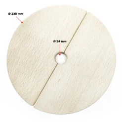Wiltec Ersatzteil für Obstpresse 12/18 L – Holzdeckel – Ø 230 mm außen – 2-teilig– für Saftpresse, Maischepresse, Weinpresse Zubehör