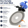 Wiltec Ersatzteil für Sägeblatt Schärfgerät - Diamant-Schleifscheibe - Ersatz Schleifscheibe Ø 100 mm / 20 mm, flach für kleinere Sägezähne, für Schleifmaschine für Kreissägeblätter