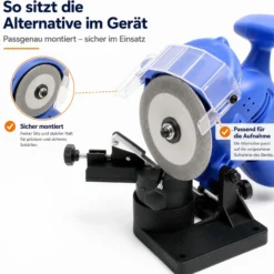 Wiltec Ersatzteil für Sägeblatt Schärfgerät - Diamant-Schleifscheibe - Ersatz Schleifscheibe Ø 100 mm / 20 mm, flach für kleinere Sägezähne, für Schleifmaschine für Kreissägeblätter