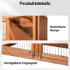 Wiltec 2 Etagen Nagerhaus 1015 x 510 x 1000 mm, Hasenstall zweistöckig aus Fichtenholz, mit Bitumeneindeckung und Kotwanne, Kleintierhaus Freilauf Gehege