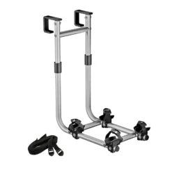 Wiltec Fahrradhalter für Wohnmobilleiter 2 Fahrräder, Fahrradträger Wohnmobil bis 30 kg, Fahrradträger Wohnwagen Aluminium, Robuste Fahrradhalterung
