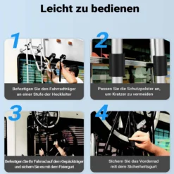 Wiltec Fahrradhalter für Wohnmobilleiter 2 Fahrräder, Fahrradträger Wohnmobil bis 30 kg, Fahrradträger Wohnwagen Aluminium, Robuste Fahrradhalterung