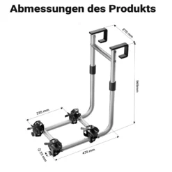 Wiltec Fahrradhalter für Wohnmobilleiter 2 Fahrräder, Fahrradträger Wohnmobil bis 30 kg, Fahrradträger Wohnwagen Aluminium, Robuste Fahrradhalterung
