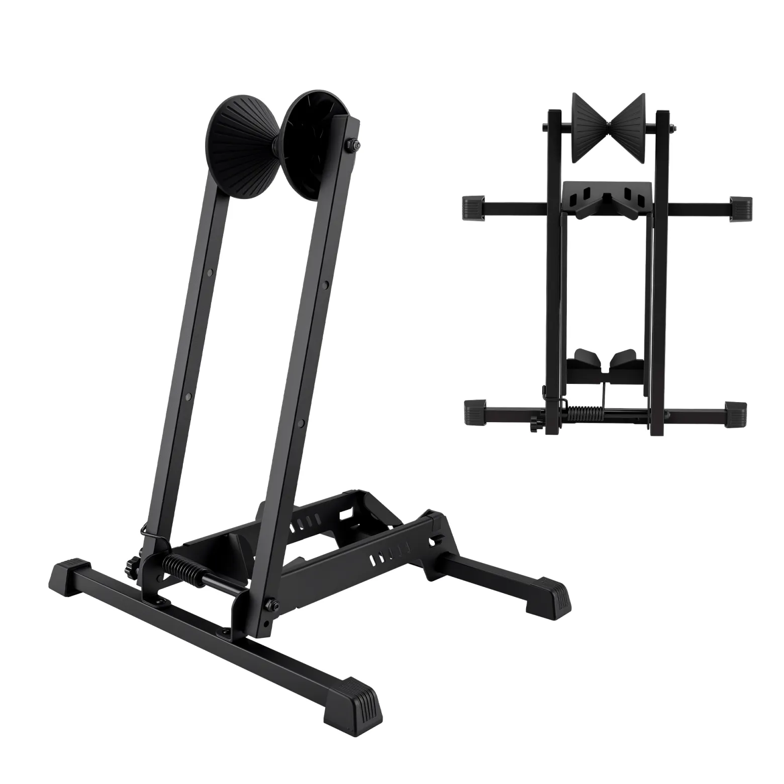 Wiltec Fahrrad Hinterradständer 450 x 365 x 540 mm bis 35 kg, freistehender Fahrradständer klappbar, Fahrradhalter für Garage, Keller und Wohnung