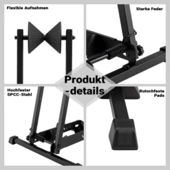 Wiltec Fahrrad Hinterradständer 450 x 365 x 540 mm bis 35 kg, freistehender Fahrradständer klappbar, Fahrradhalter für Garage, Keller und Wohnung