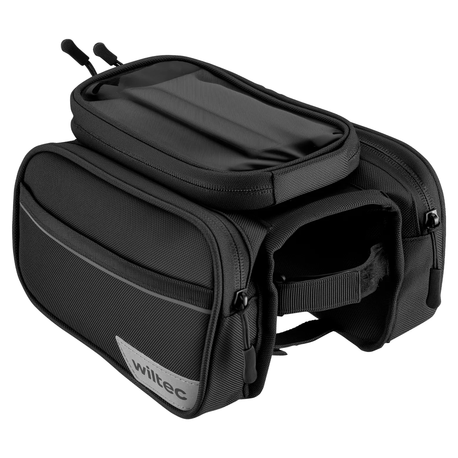 Wiltec Fahrrad Rahmentasche Oberrohrtasche 20 x 10 x 14 cm aus Polyester, wasserabweisende Fahrradtasche