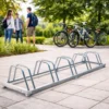 Wiltec Fahrradständer für 5 Fahrräder 158x39,5x22,5cm aus verzinktem Stahl und für Wandmontage geeignet Reihenparker Fahrradbügel