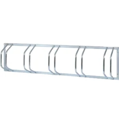 Wiltec Fahrradständer für 5 Fahrräder 158x39,5x22,5cm aus verzinktem Stahl und für Wandmontage geeignet Reihenparker Fahrradbügel