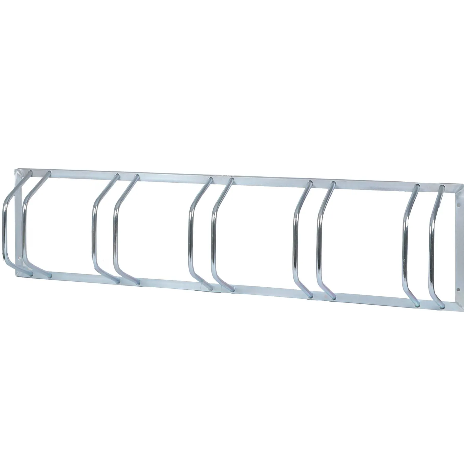 Wiltec Fahrradständer für 5 Fahrräder 158x39,5x22,5cm aus verzinktem Stahl und für Wandmontage geeignet Reihenparker Fahrradbügel