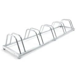 Wiltec Fahrradständer für 5 Fahrräder 158x39,5x22,5cm aus verzinktem Stahl und für Wandmontage geeignet Reihenparker Fahrradbügel