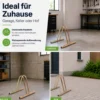 Wiltec Fahrradständer für 1 Fahrrad 39,5x39x26cm aus eloxiertem Stahl beliebig erweiterbar, zur Bodenmontage Fahrradbügel Seitenständer
